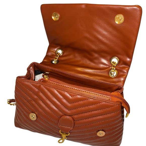 SHEIN Brown Quilted Shoulder Bag - Picture 9 of 9